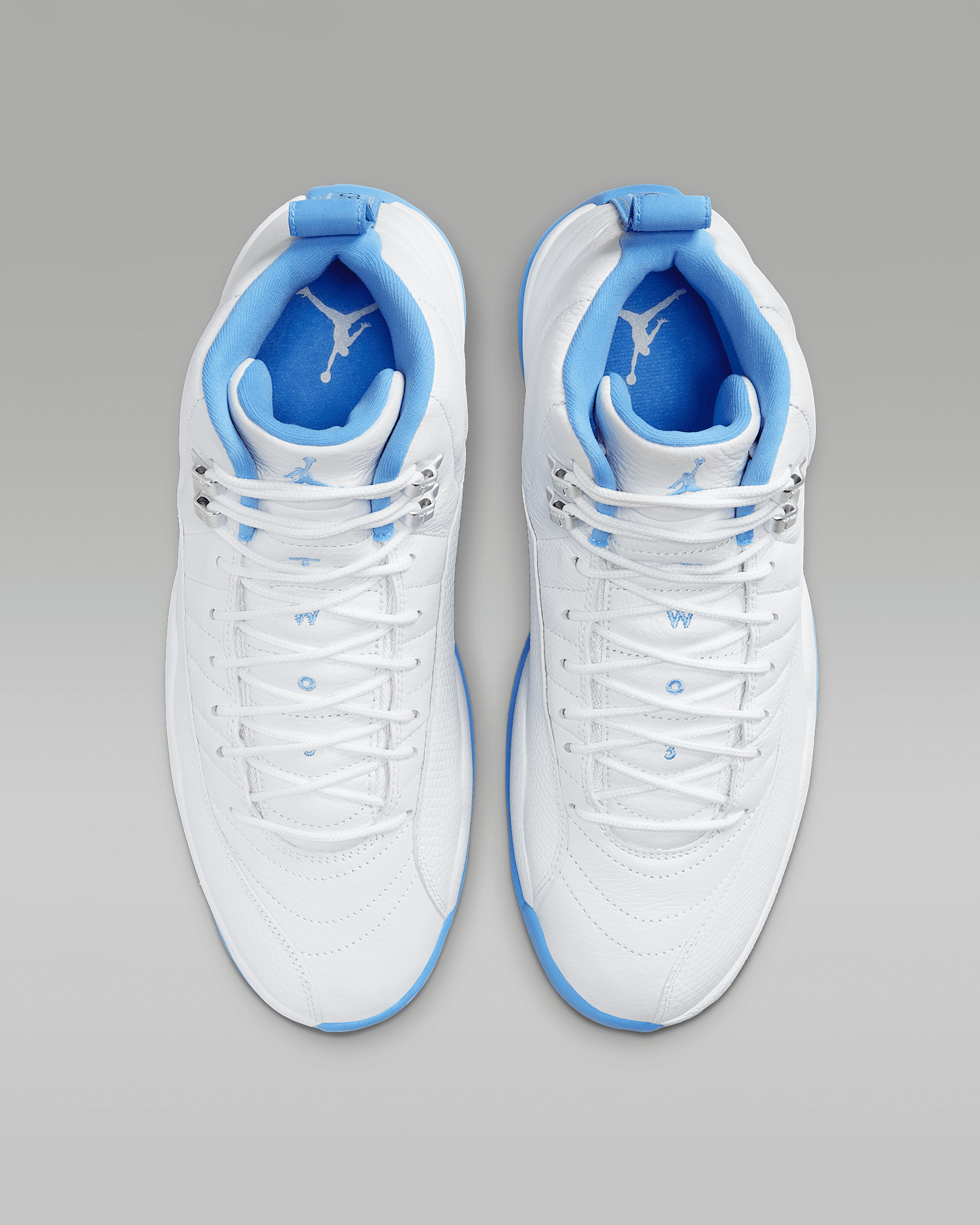 Air Jordan 12 Retro "White and University Blue" Men's Shoes - 4