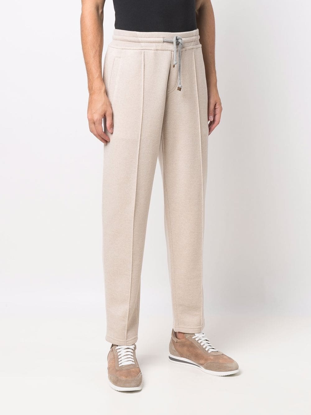 straight-leg cashmere track pants - 3