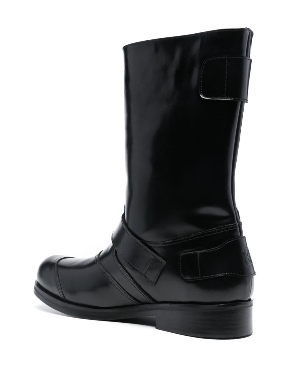 leather biker boots - 3