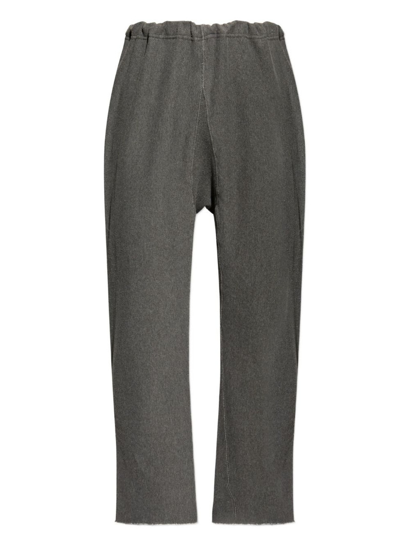 elastic-waist frayed-hem trousers 4