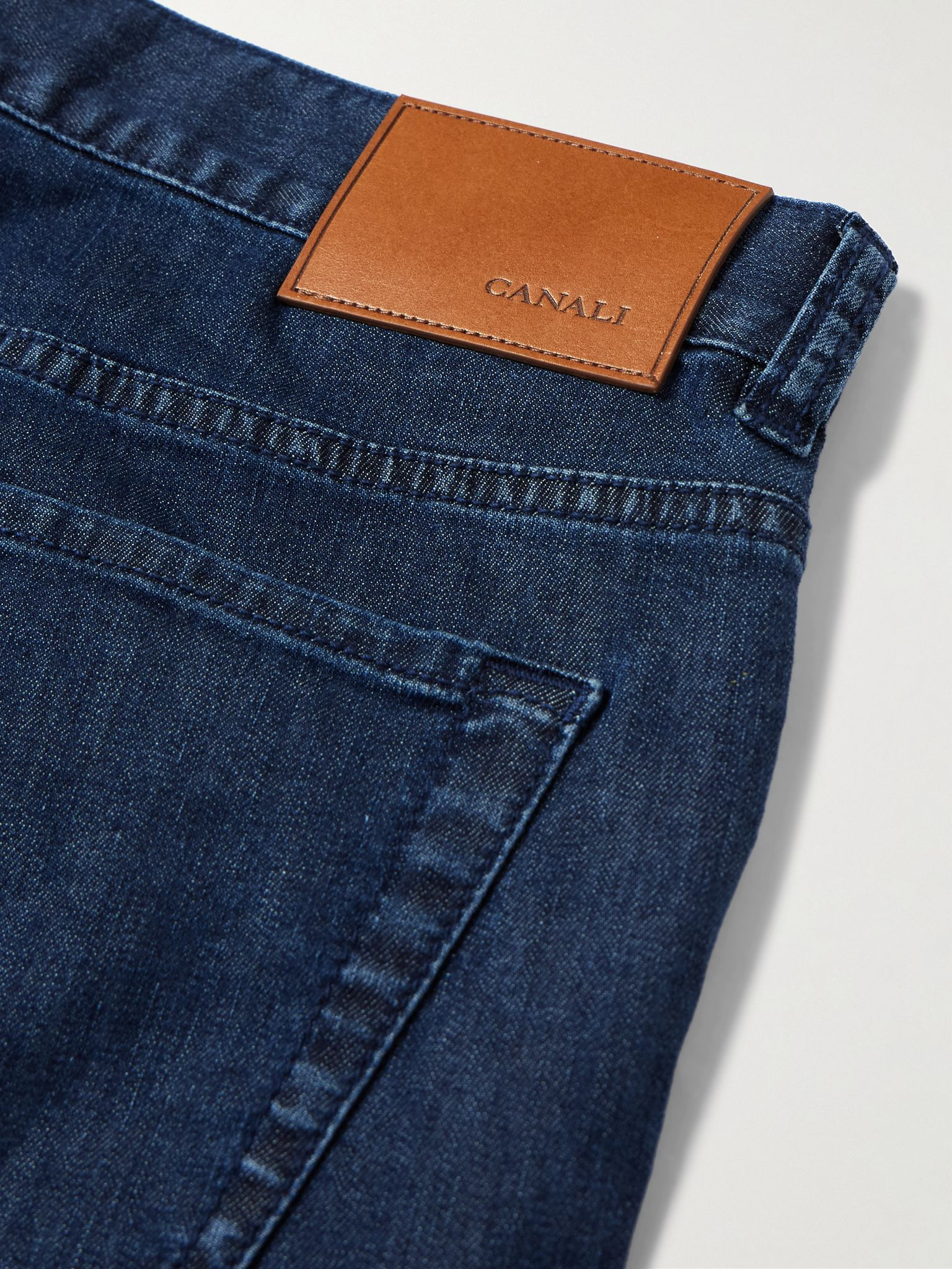 Slim-Fit Straight-Leg Jeans Blue - 6