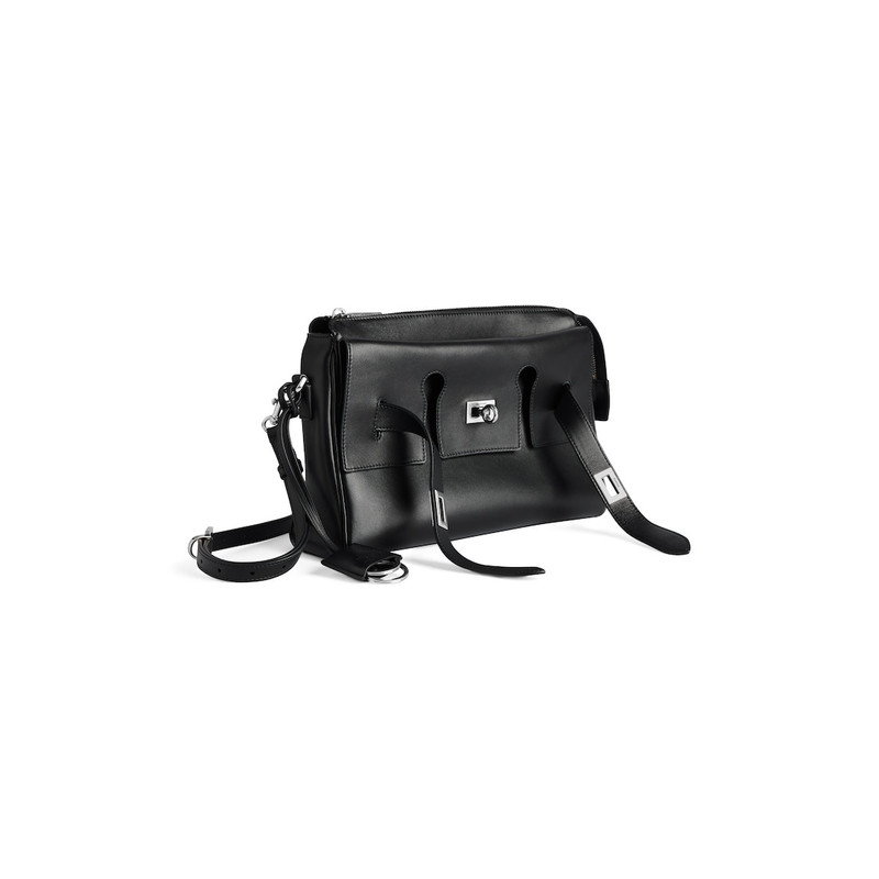 Men's Bel Air Zipped Messenger Bag Small  in Black 2