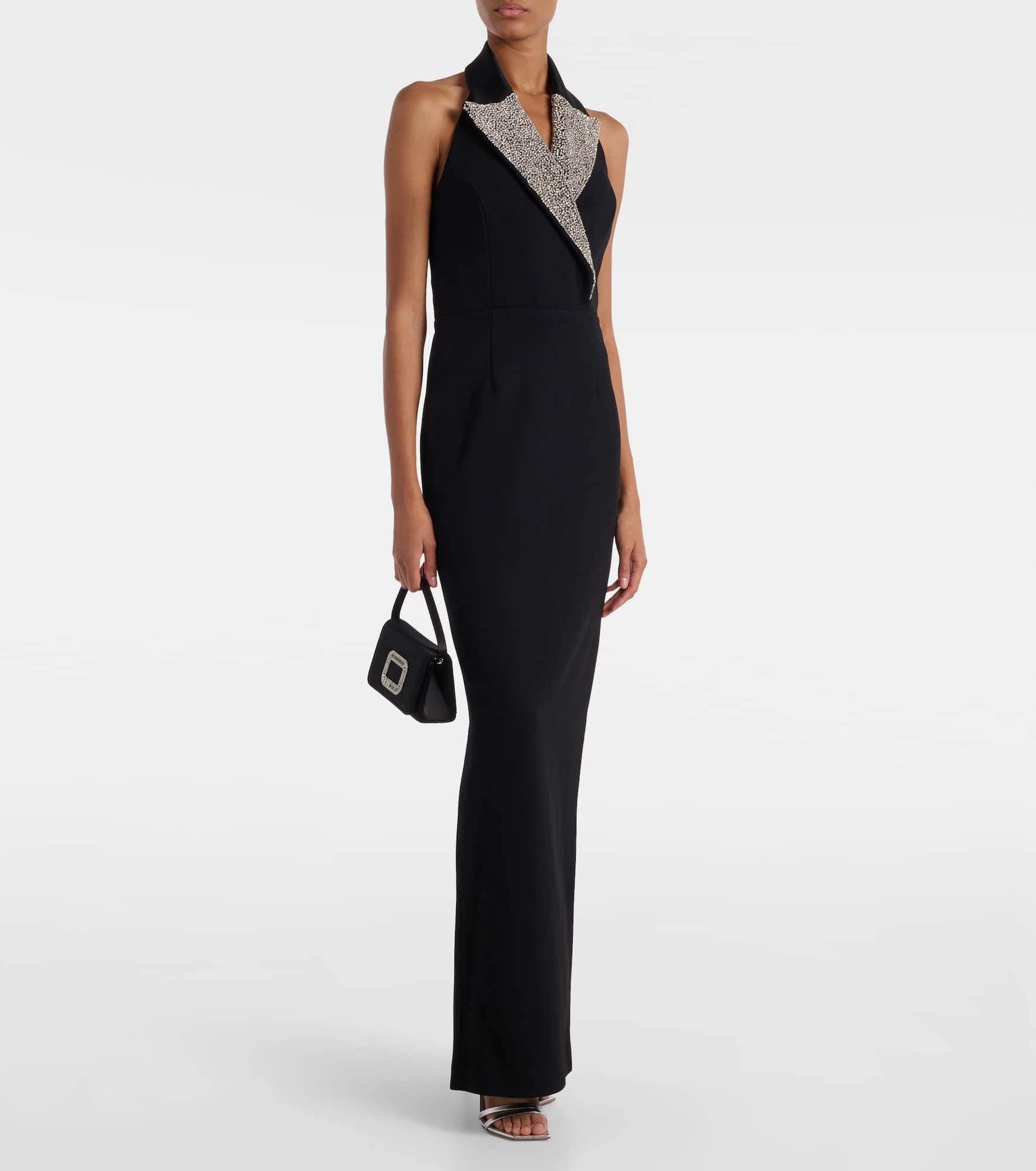 Crystal-embellished halterneck maxi dress - 2