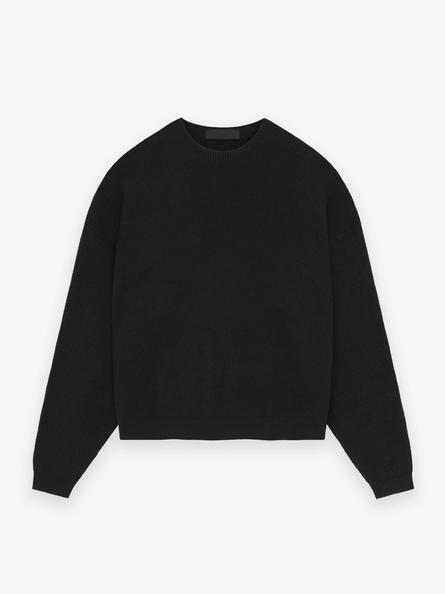 Waffle Crewneck Sweater - 1