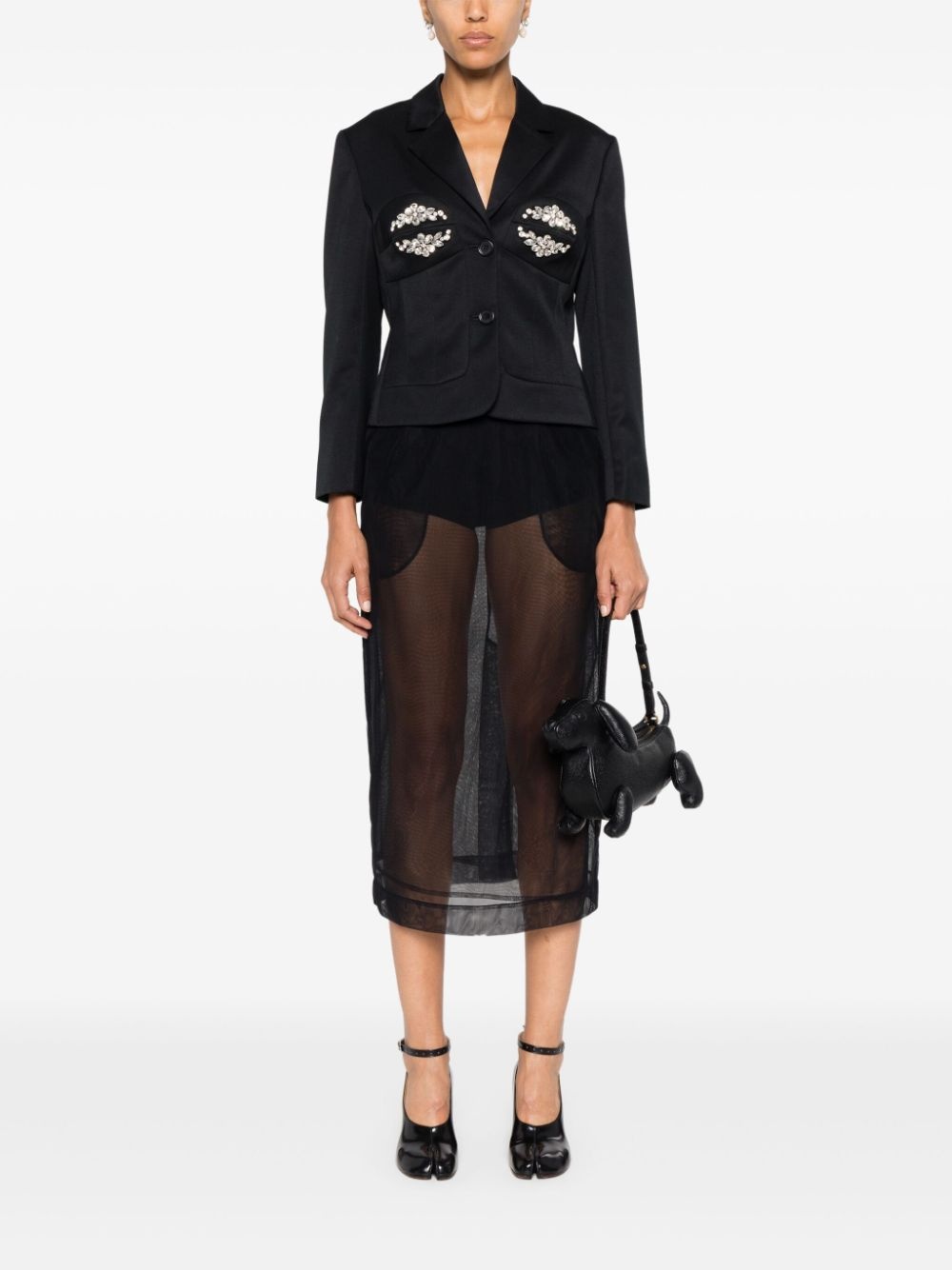 crystal-embellished blazer - 2