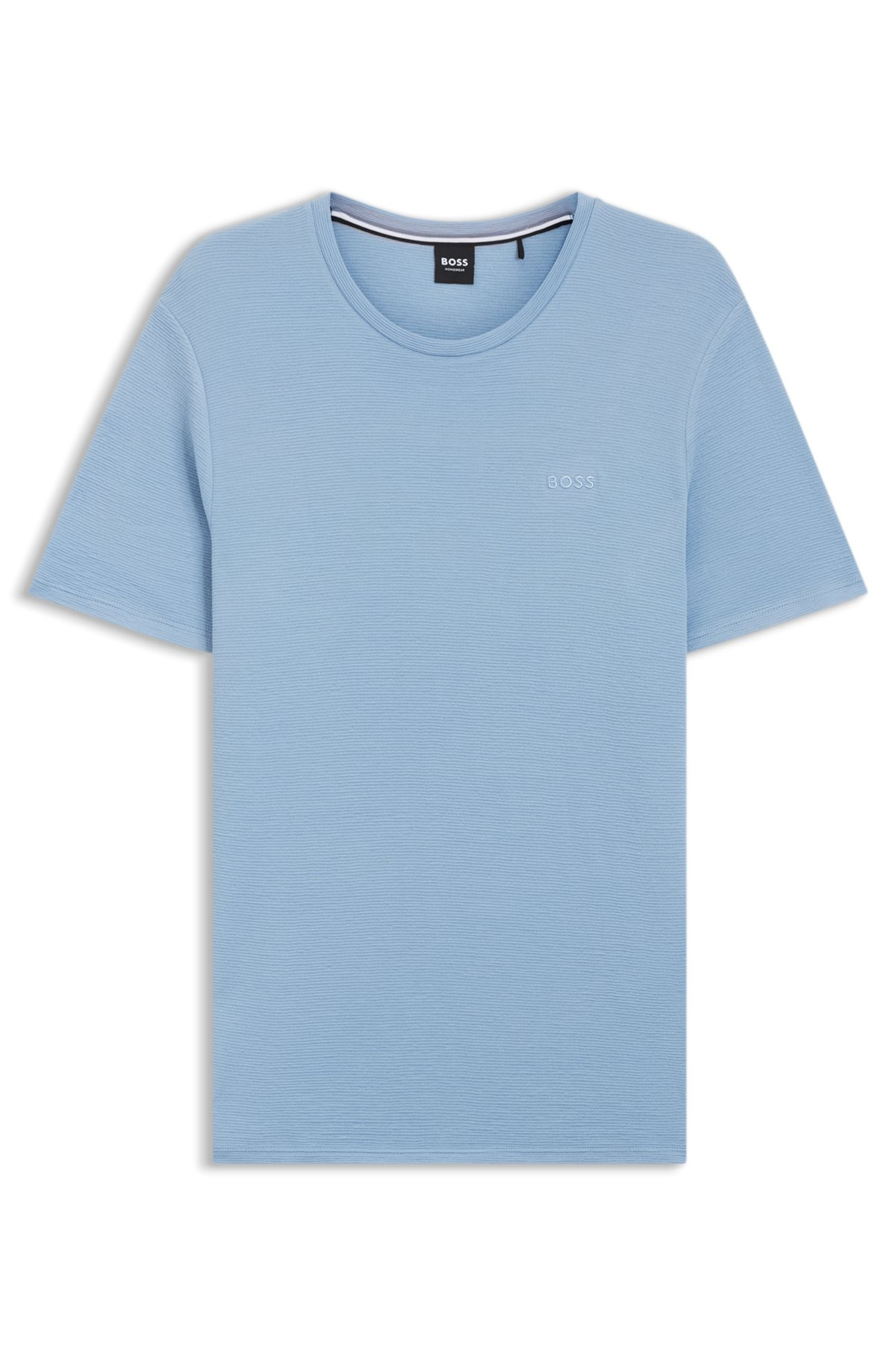 STRETCH-JERSEY PAJAMA T-SHIRT WITH EMBROIDERED LOGO - 1