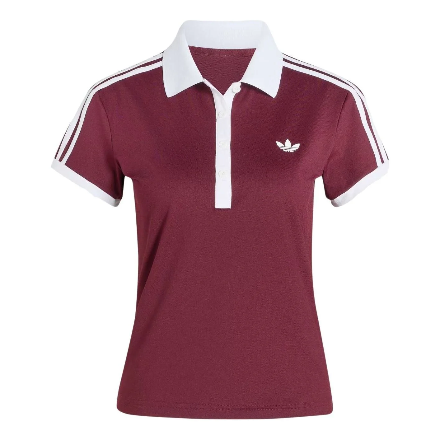 (WMNS) adidas Tennis Classic Polo Shirt Asia Sizing 'Maroon' KY8891 - 1