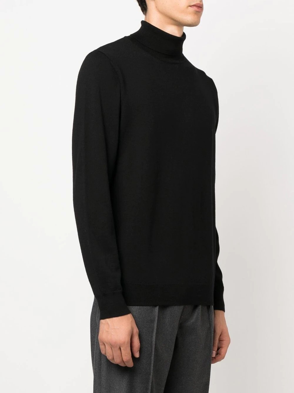 roll neck knit jumper - 3