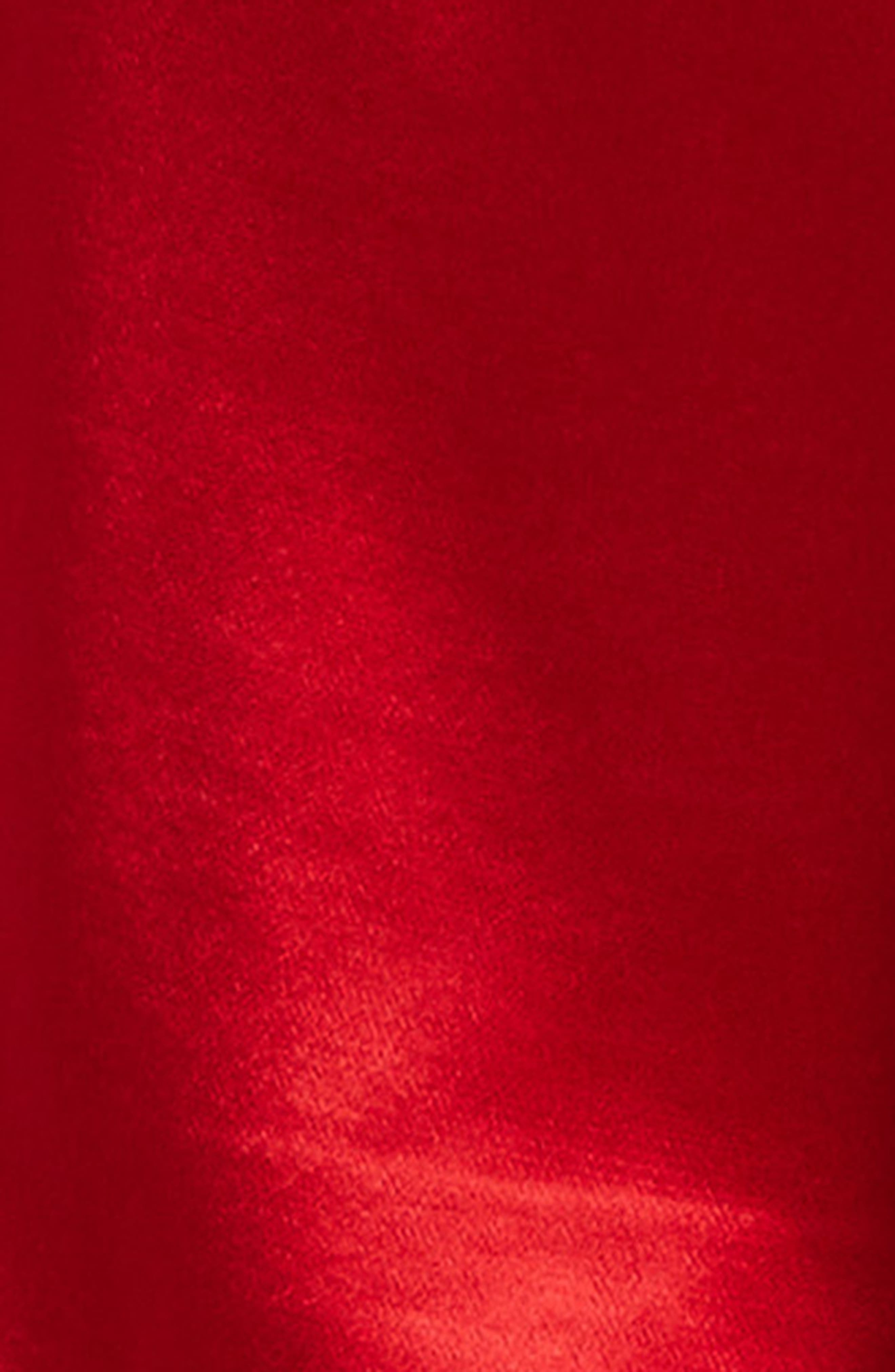 FERRAGAMO Long Sleeve Satin Trench Shirt in Dark Red at Nordstrom - 6