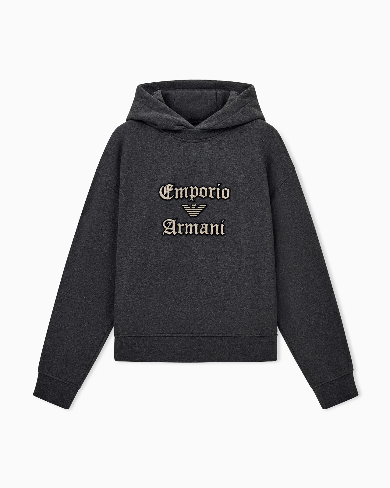 FRENCH TERRY JERSEY HOODIE WITH SOFT TOUCH LOGO EMBROIDERY - 1