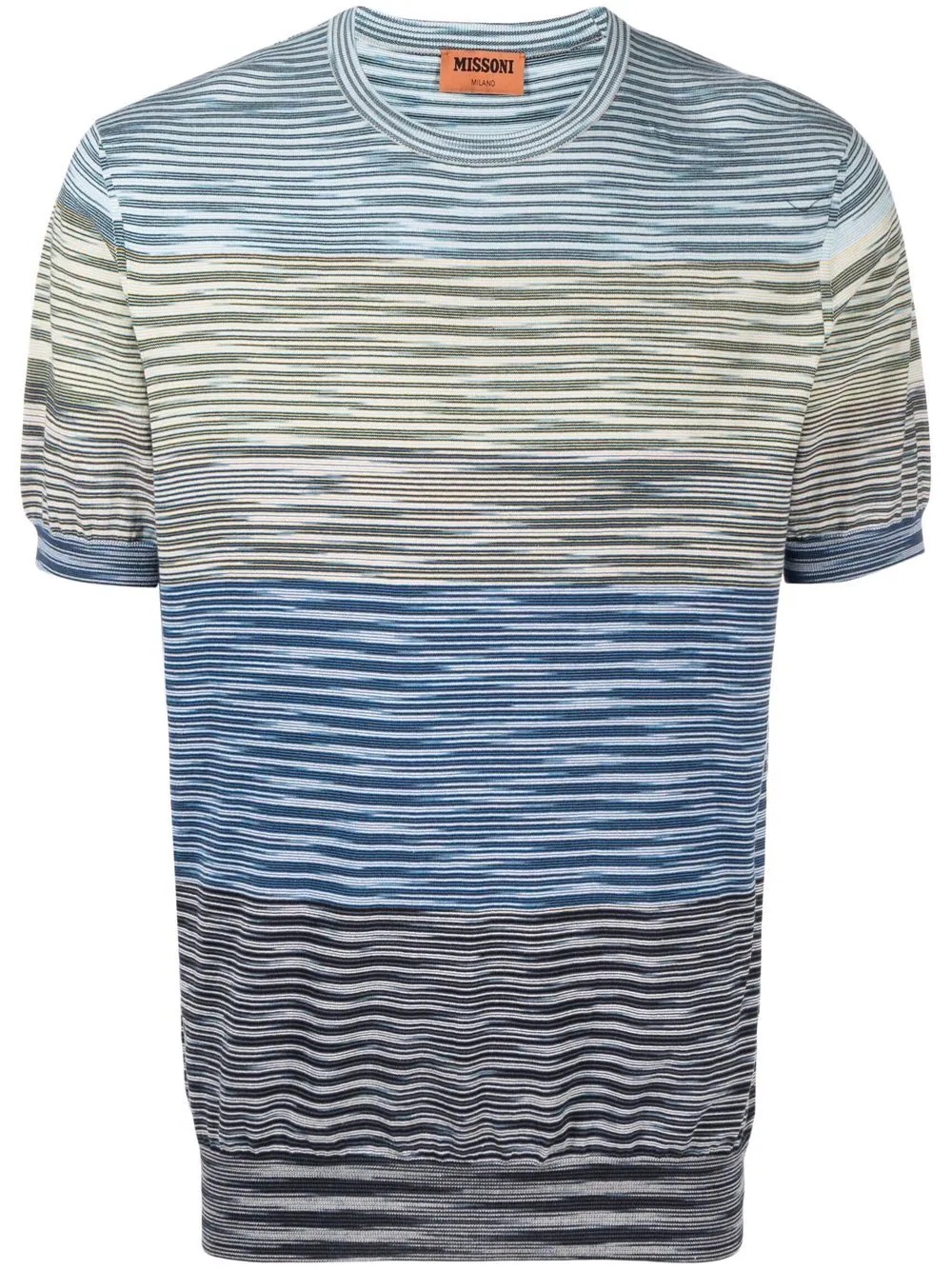 striped print T-shirt - 1