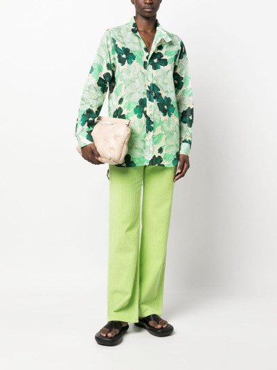 Plan C floral-print cotton shirt outlook