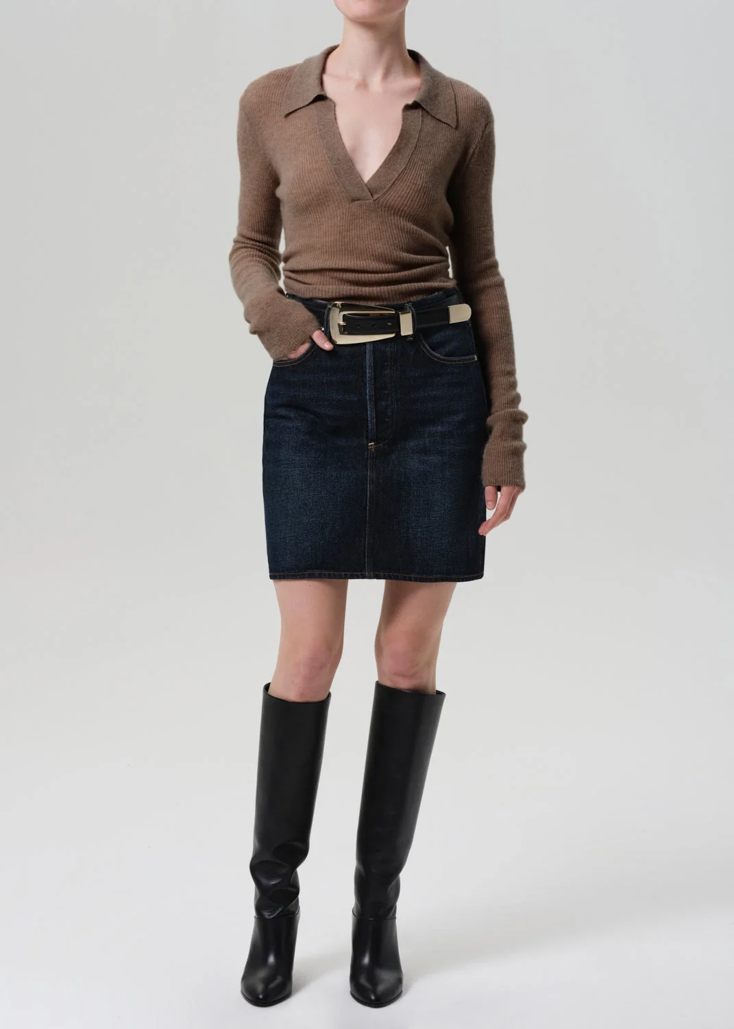 Simone Polo Sweater
In Mushroom - 1