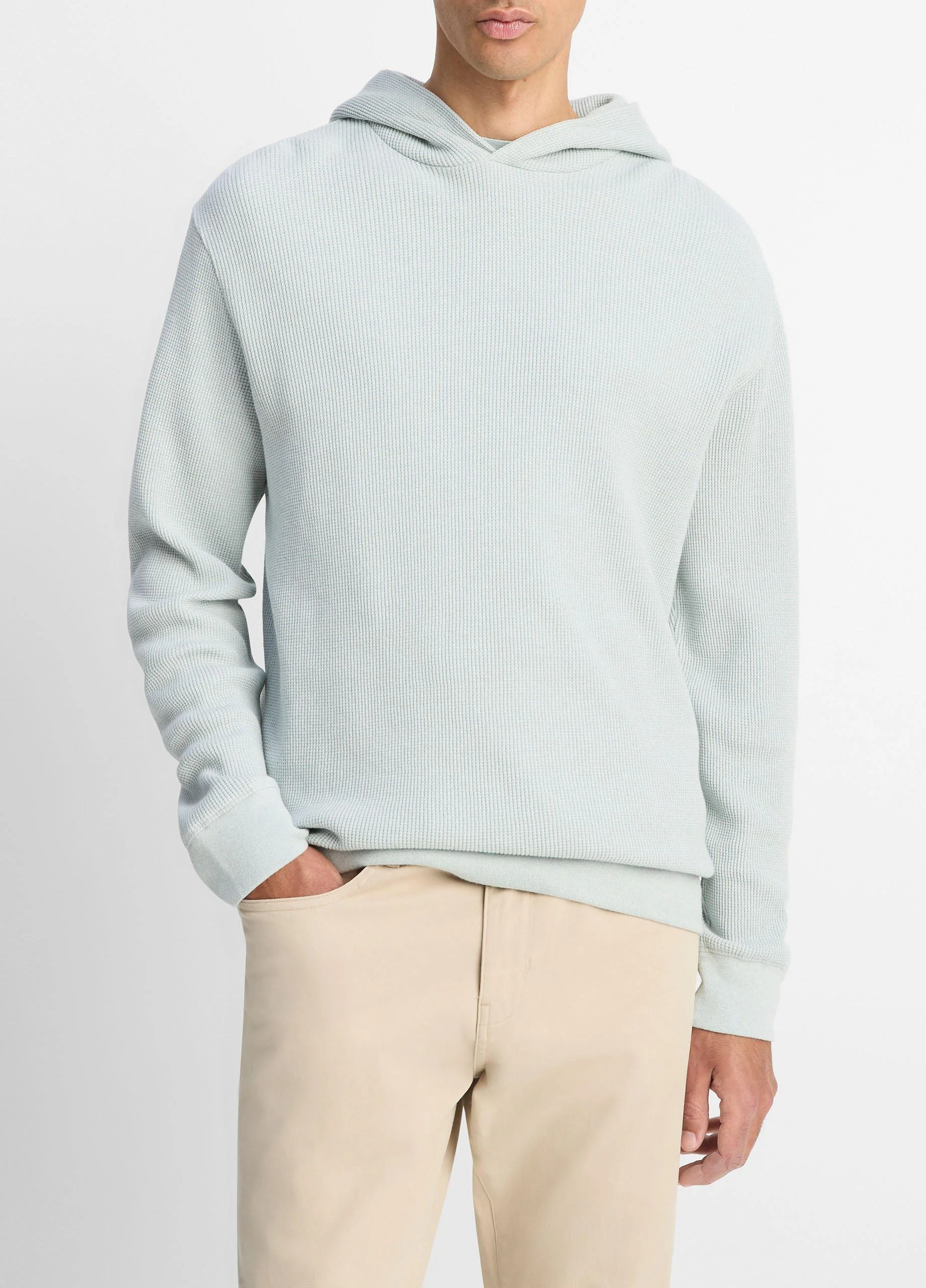 Mouliné Pima Cotton Thermal Hoodie - 1