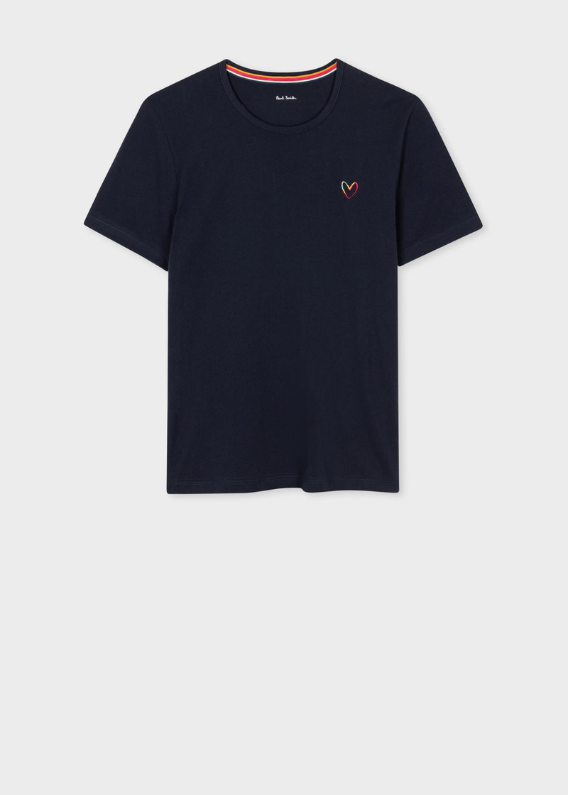 Navy Embroidered 'Swirl Heart' Lounge T-Shirt 1