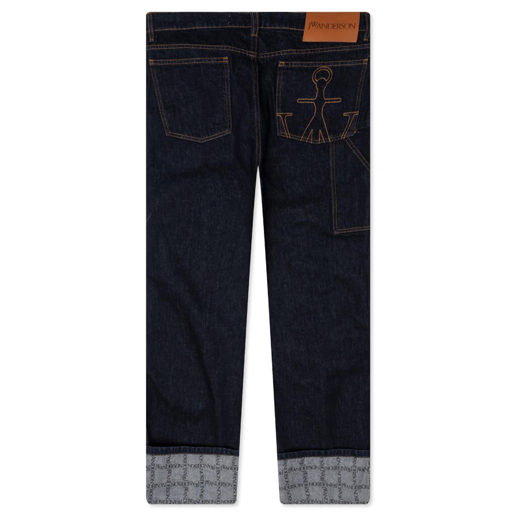 LOGO GRID TURN UP WORKWEAR JEANS - 2