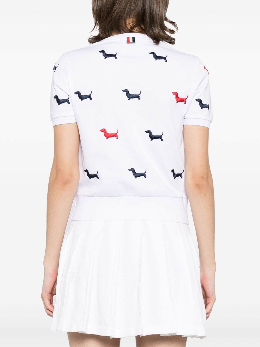 embroidered-hector dog logo T-shirt - 4