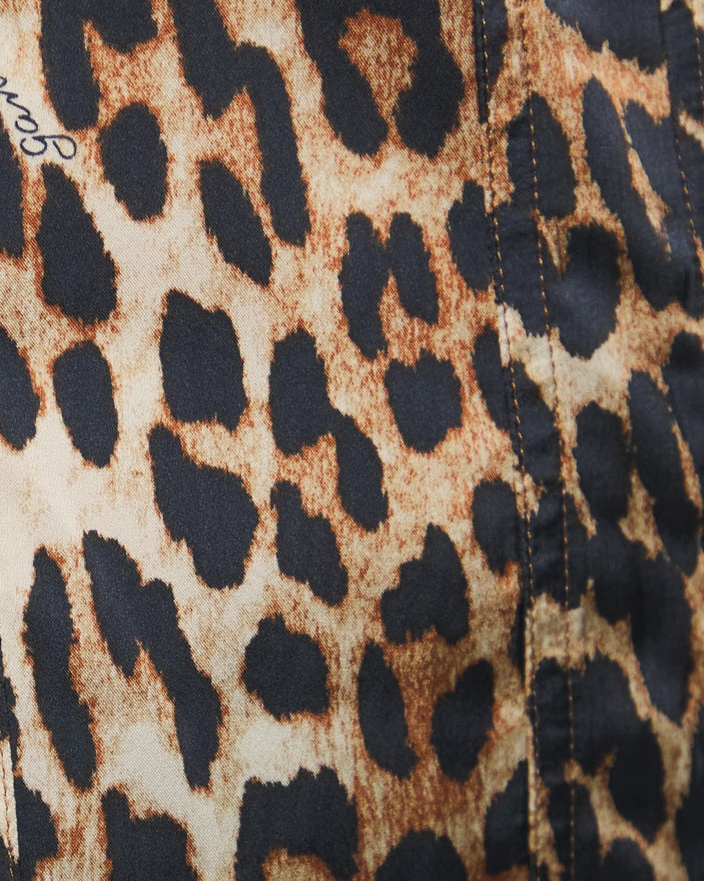 Printed Satin Shirt Leopard - 6