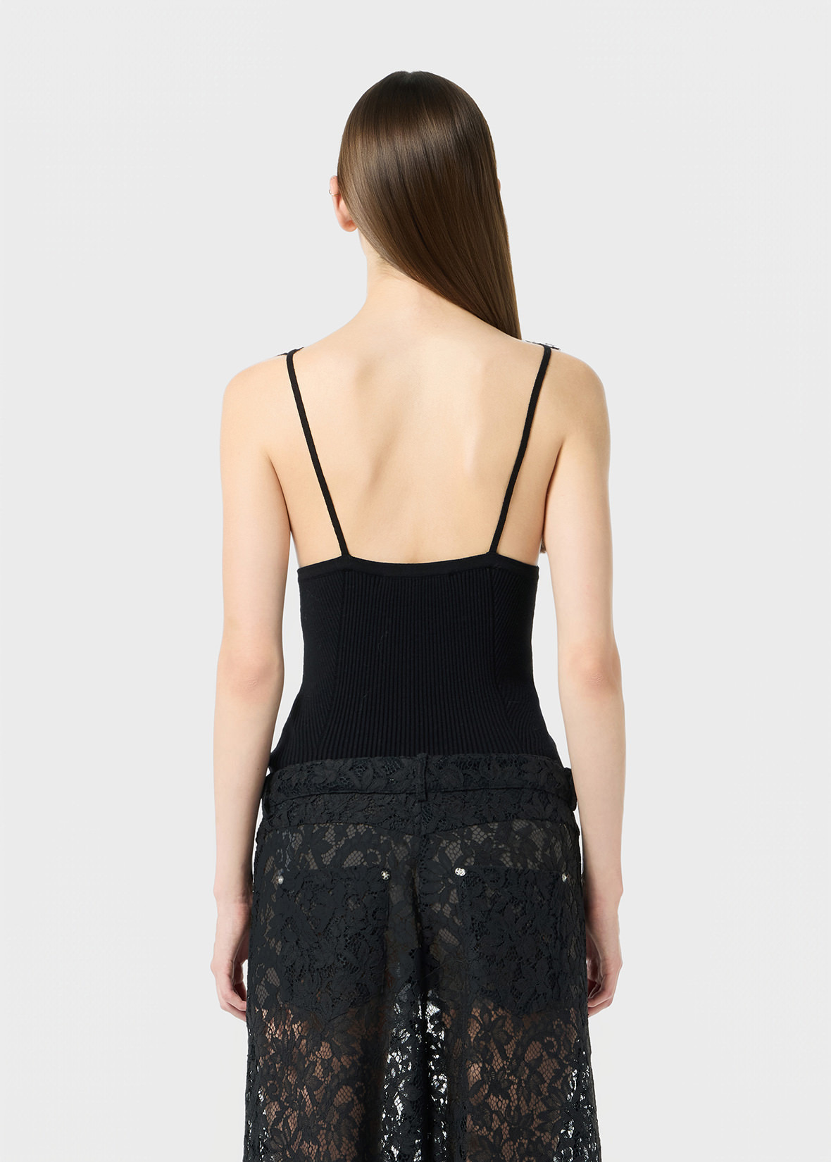 RIBBED TOP WITH LACE APPLIQUÉ - 4