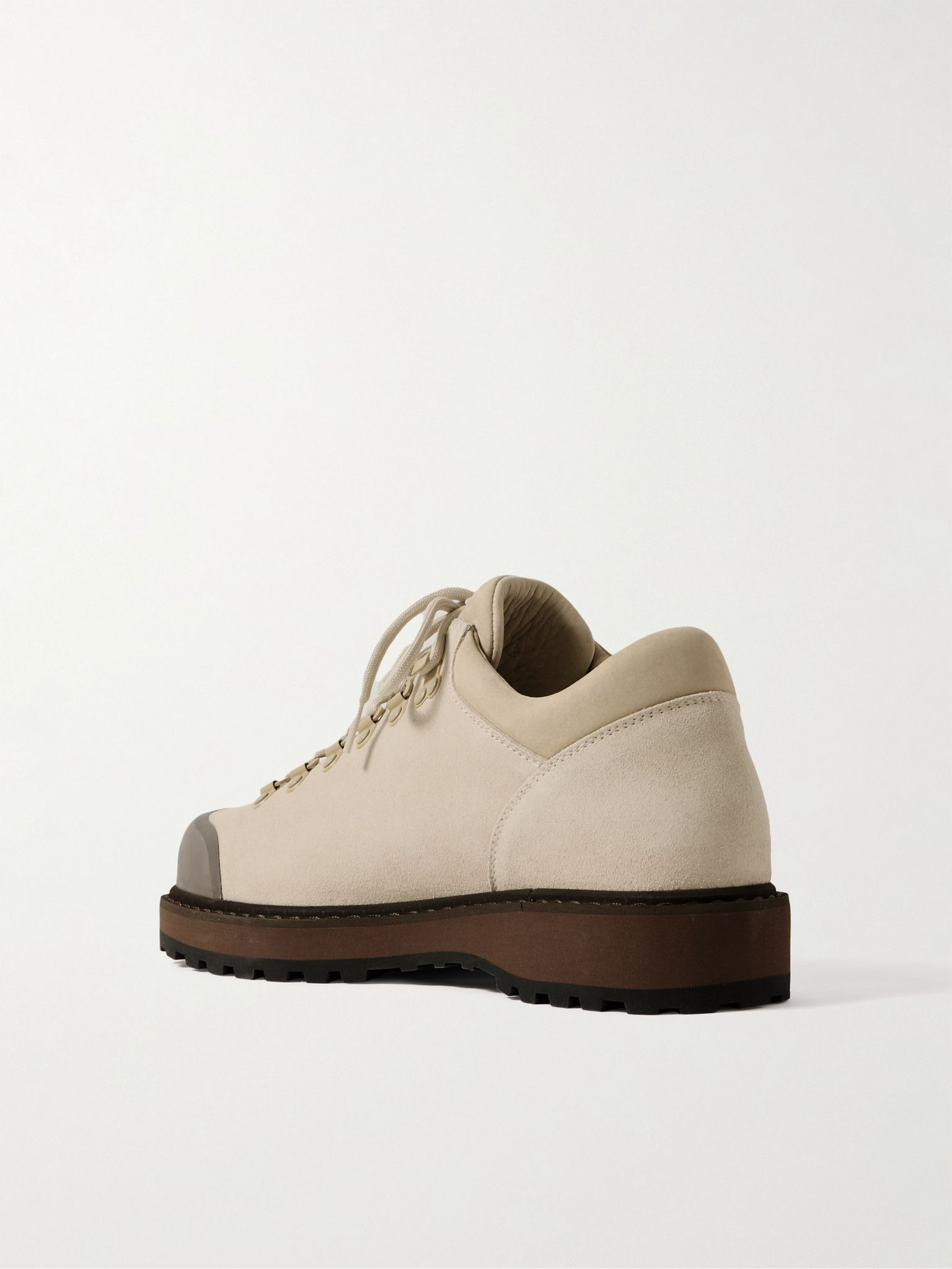 Cornaro Rubber-Trimmed Suede Sneakers Beige - 4