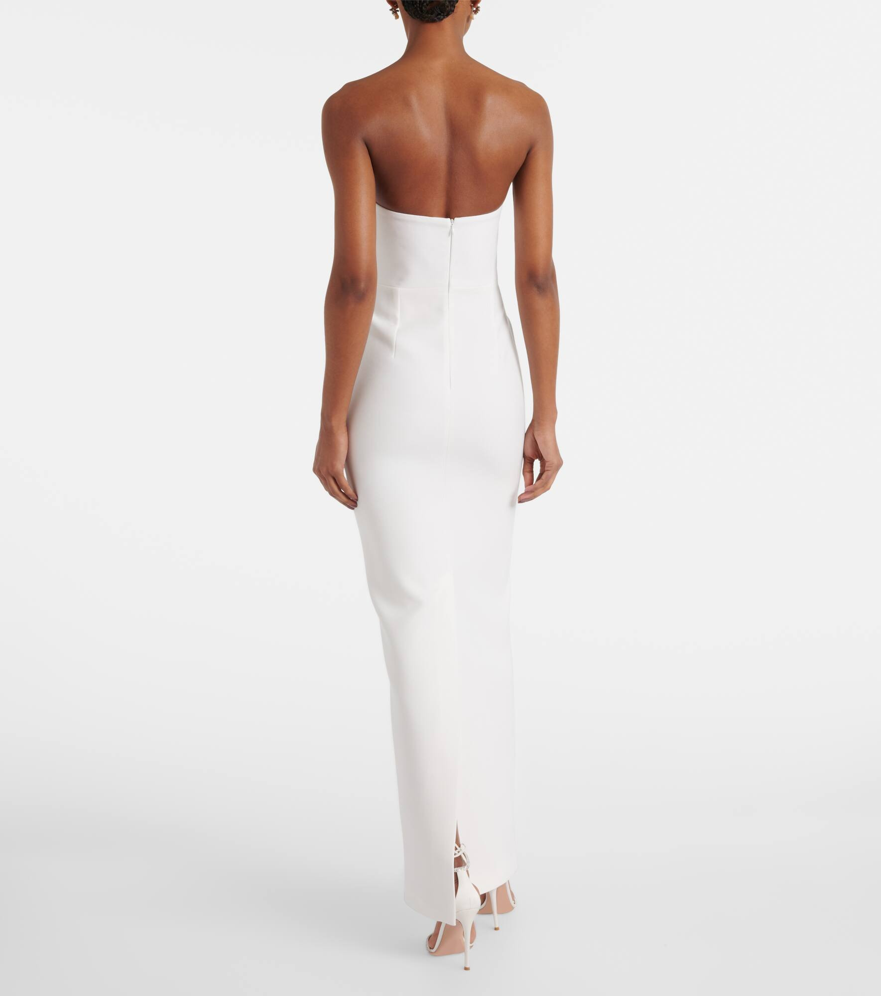 Bridal bow-detail crêpe cocktail dress - 3
