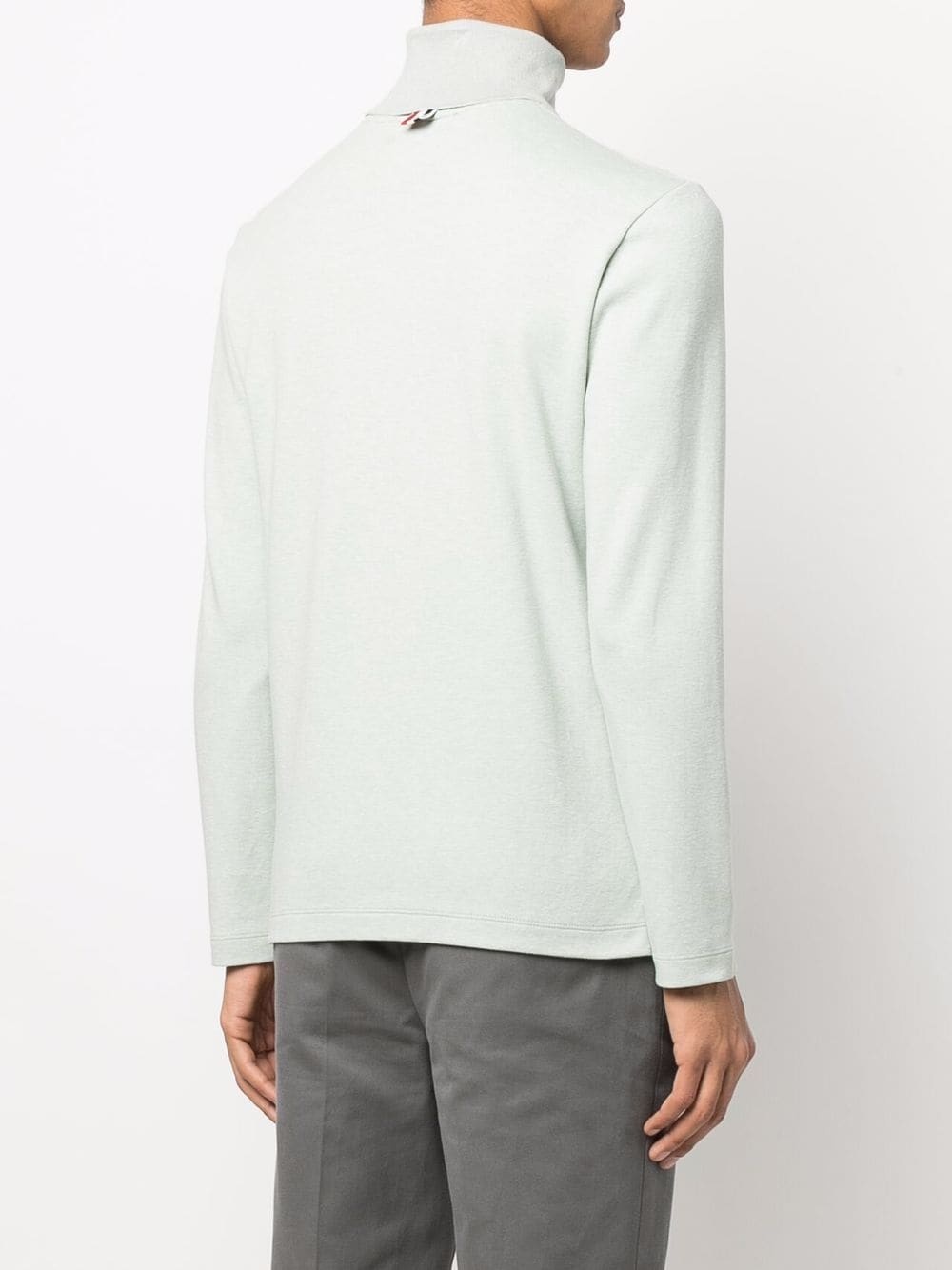 name-tag roll-neck sweatshirt - 4