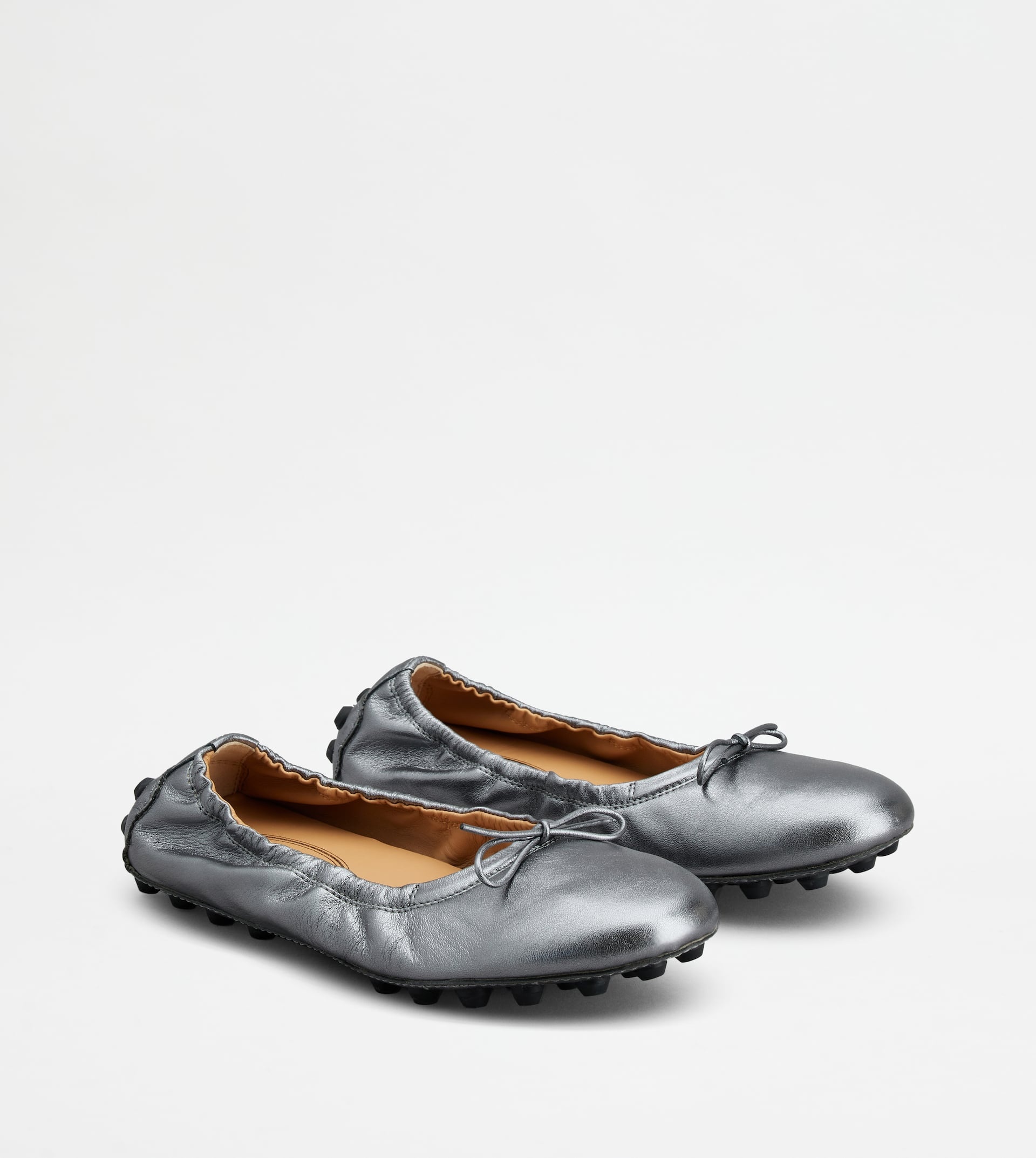 BUBBLE BALLERINAS IN LEATHER - SILVER - 3