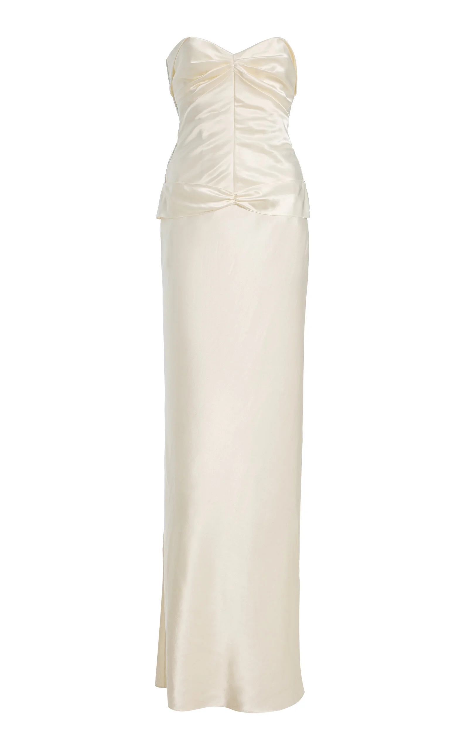 Clementine Satin Maxi Dress ivory - 1