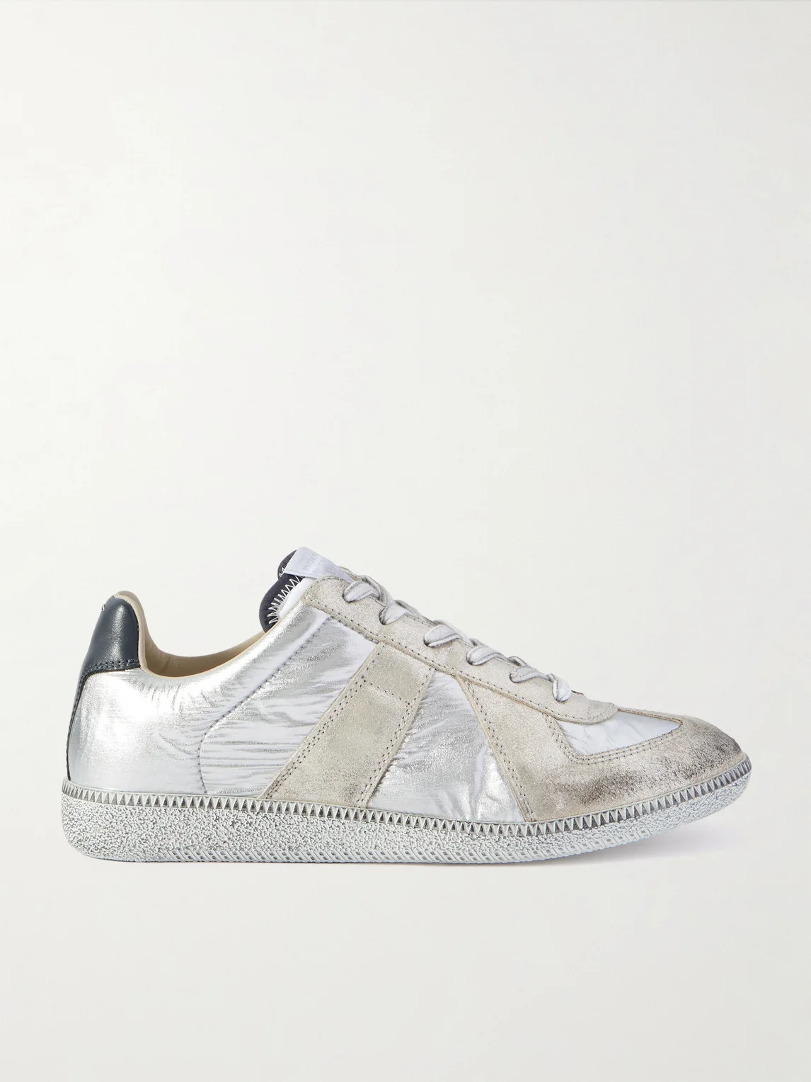 Replica Leather-Trimmed Shell Sneakers - 1