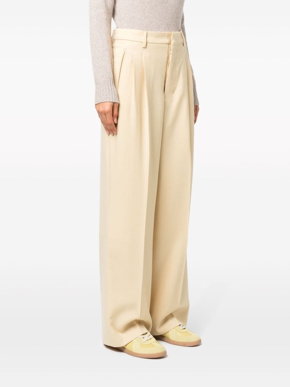 pressed-crease straight-leg trousers - 5