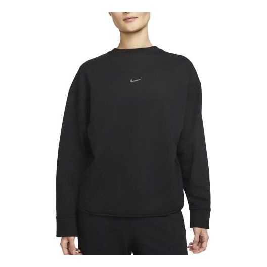 (WMNS) Nike Yoga Luxe Casual Sports Round Neck Pullover Hoodie Black DM6976-010 - 1