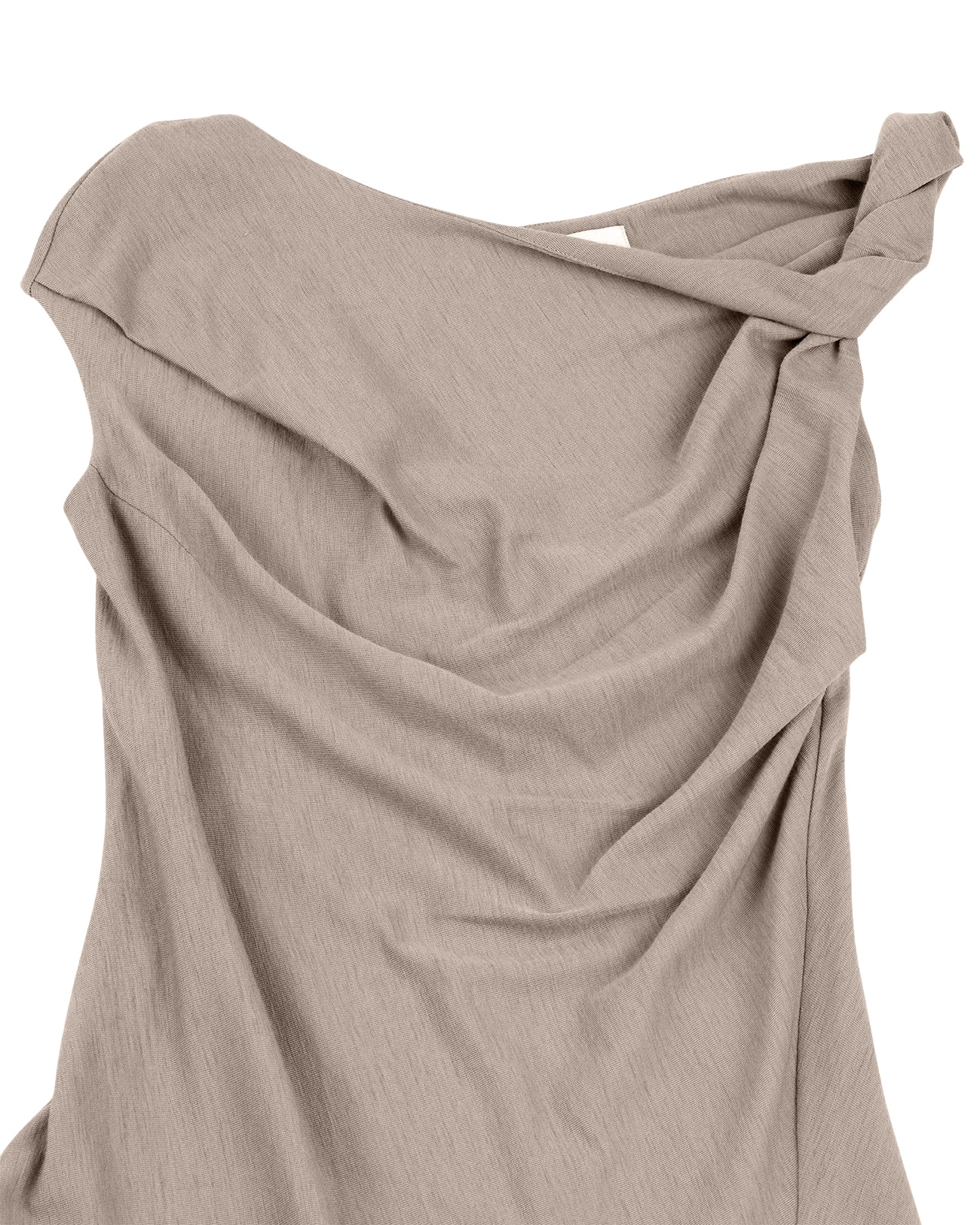 JERSEY TWIST TOP BEIGE - 4