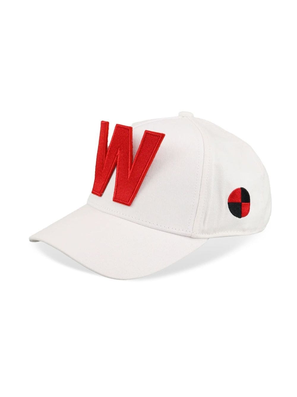 W embroidered cotton cap - 3