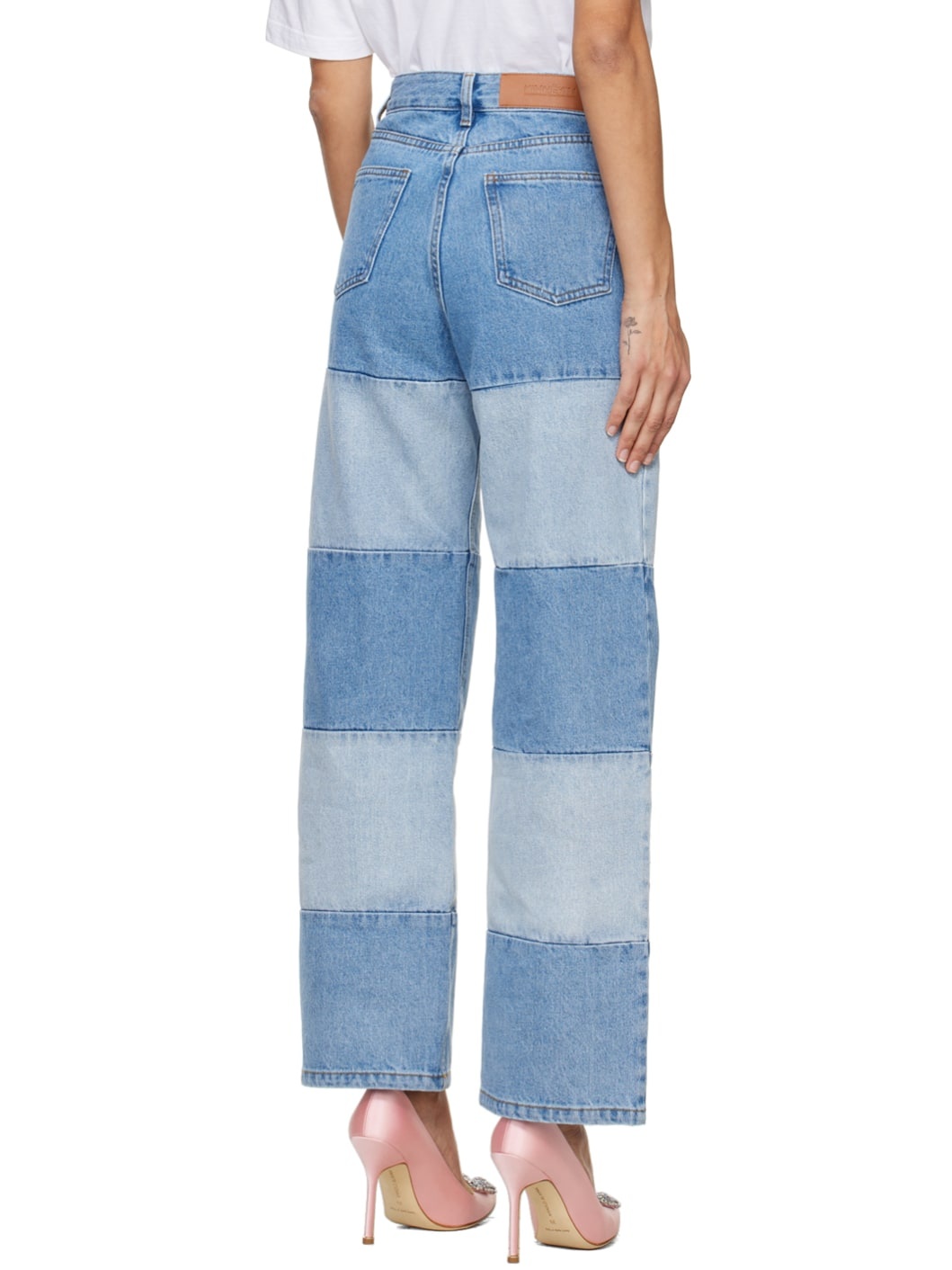 Blue Bicolor Jeans - 3