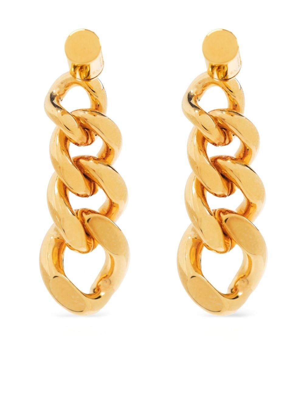 cable-link drop earrings - 2