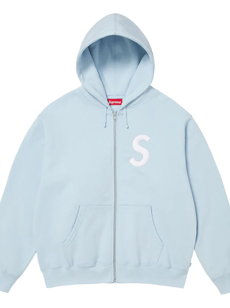 Supreme S logo zip-up hoodie outlook