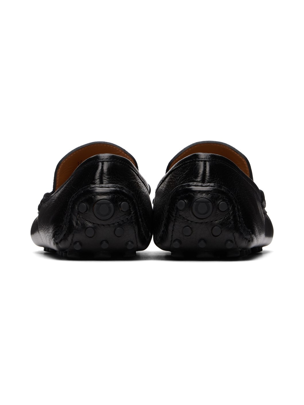 Black Gancini Ornament Loafers - 2
