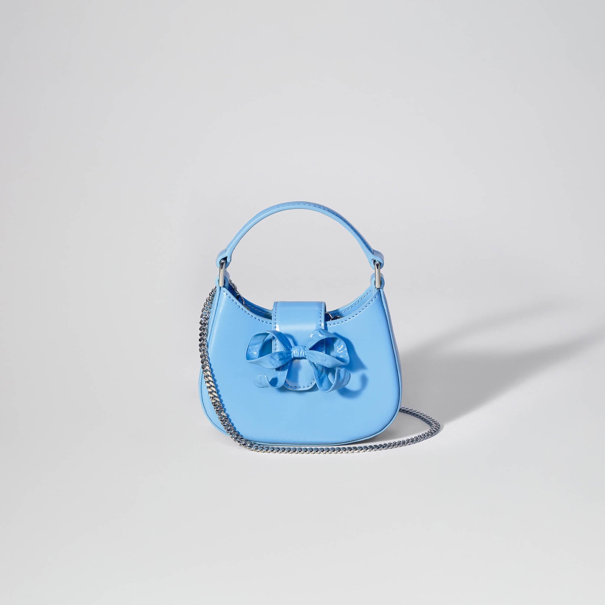 Blue Crescent Bow Micro Bag - 4