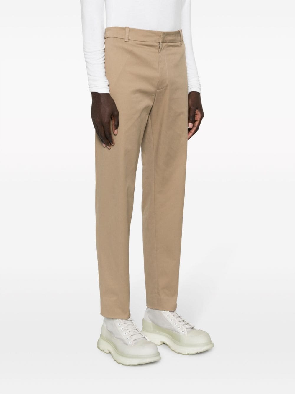 slim-fit cotton chinos - 3