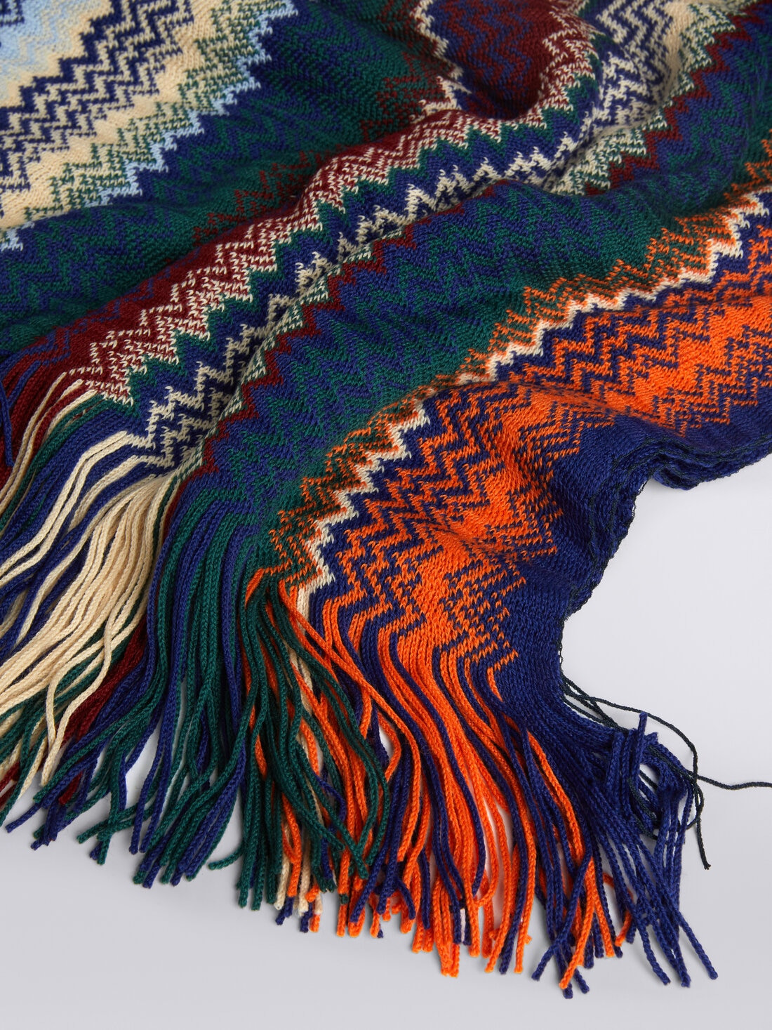 Mountain pattern wool blend scarf - 2
