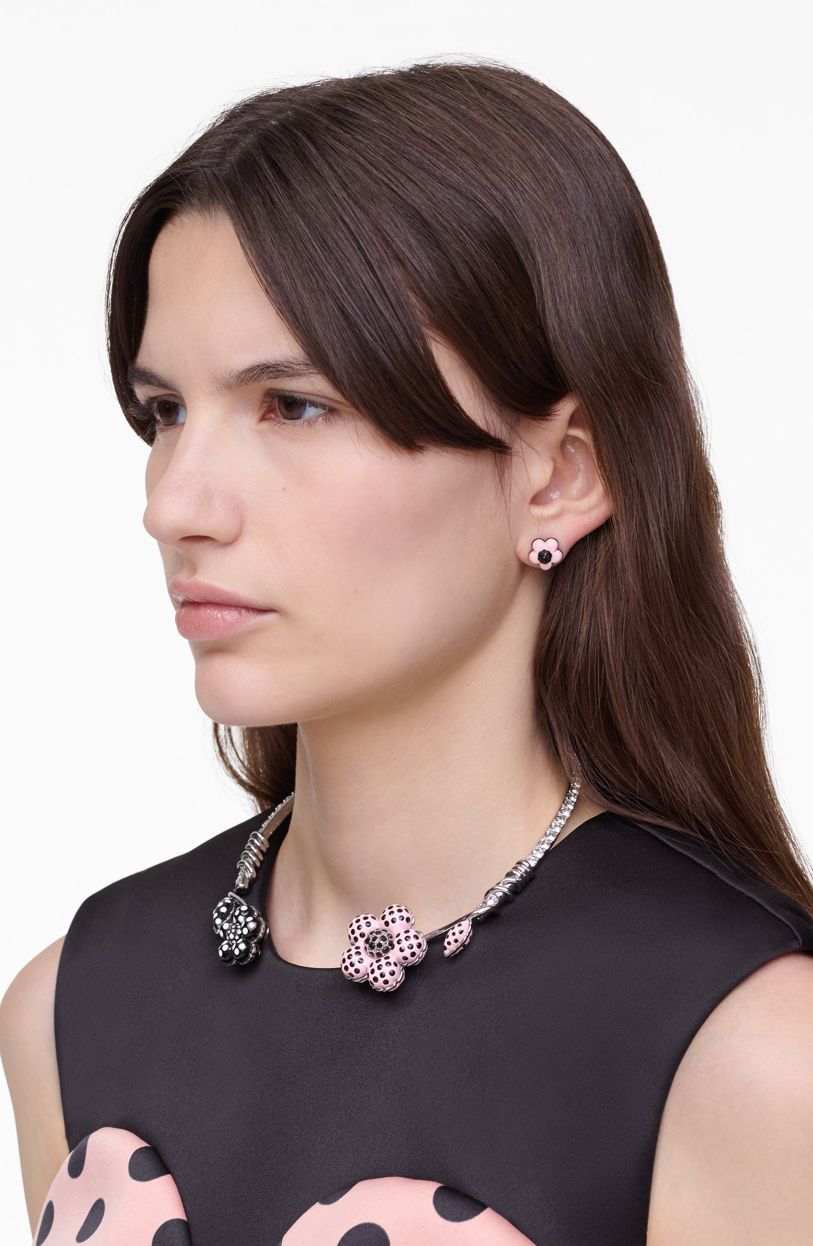 Marc Jacobs Dots Daisy Collar Necklace in Silver/Peach at Nordstrom - 2