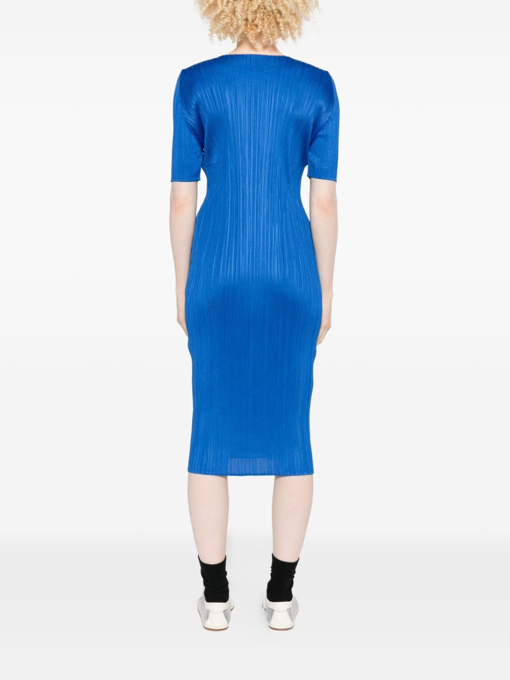 Monthly Colour : August pleated midi dress - 4
