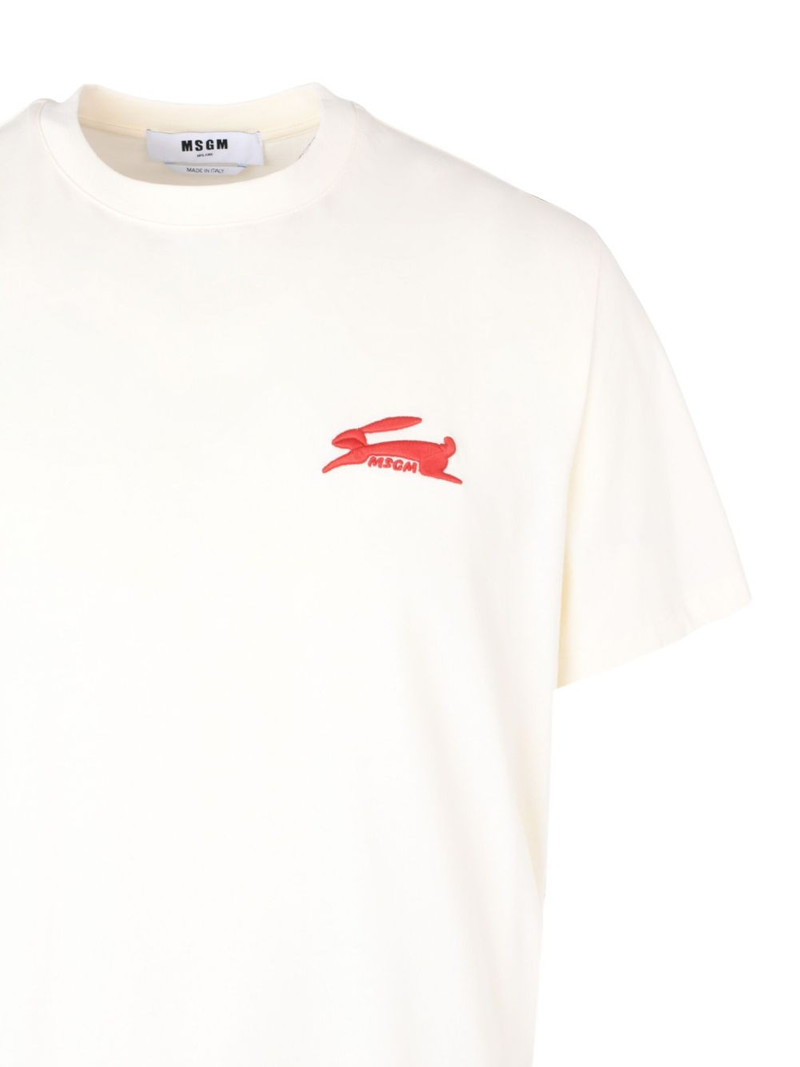 rabbit-detail graphic T-shirt 3