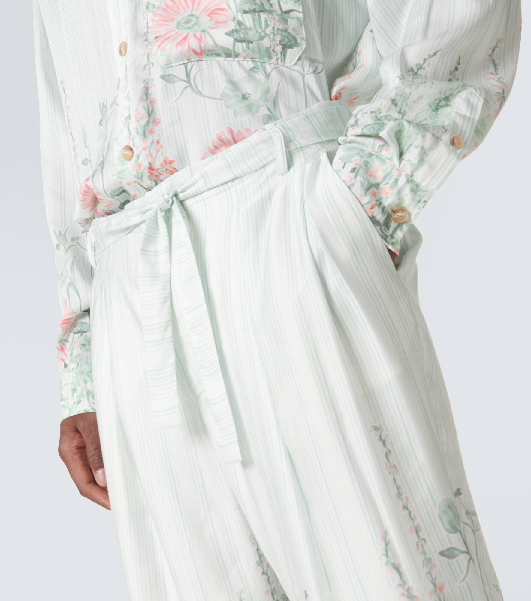 Grant floral wide-leg pants - 5