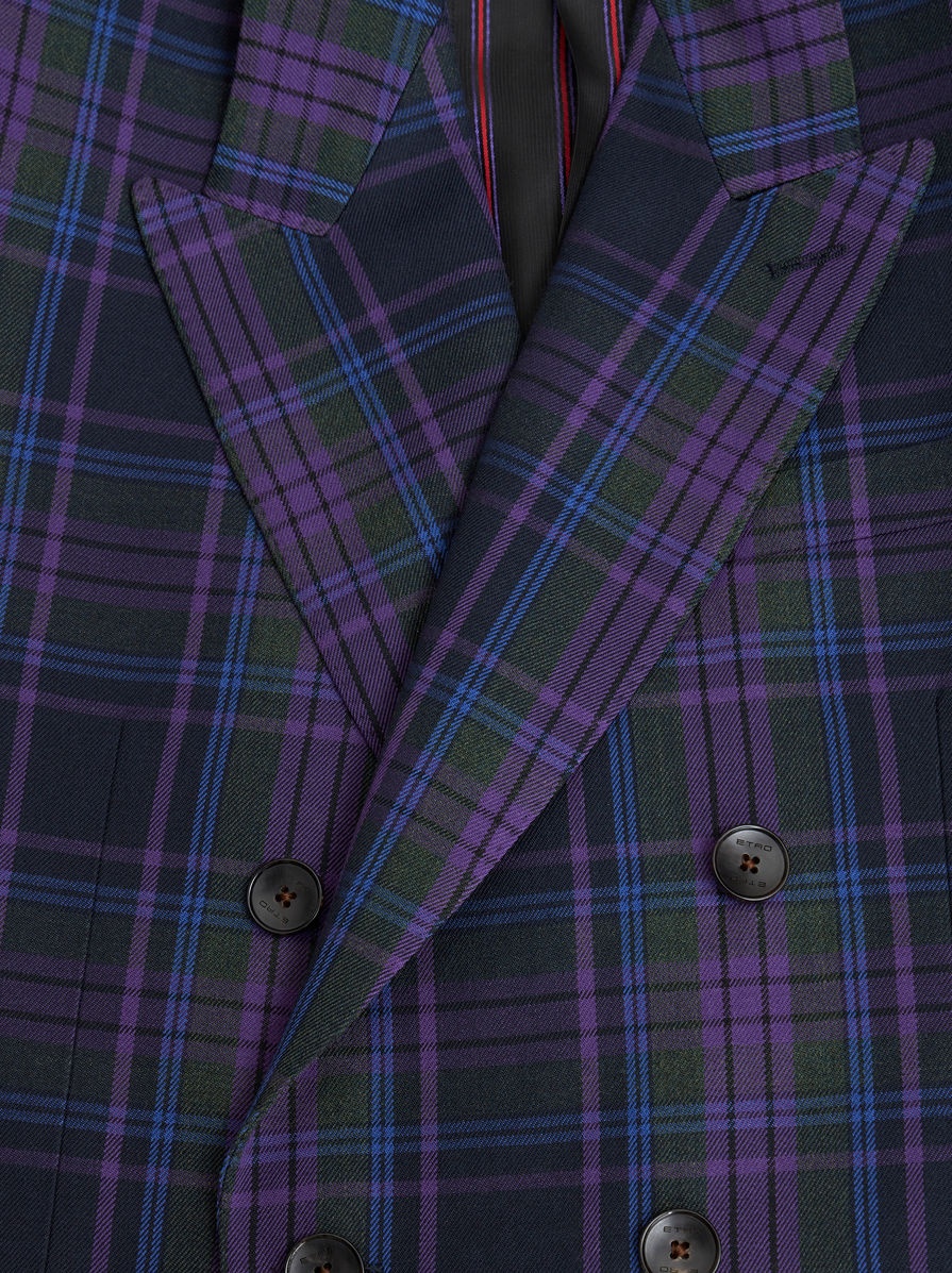 DOUBLE-BREASTED MAXI CHECK JACKET - 6