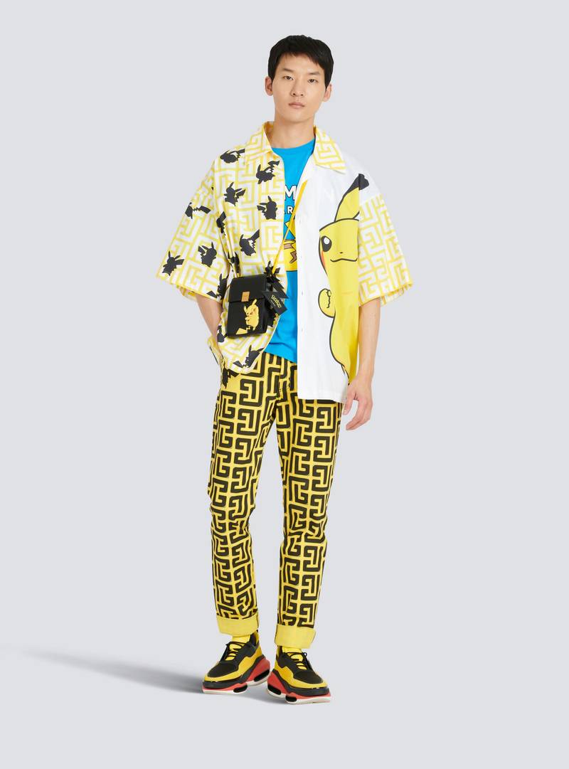 Balmain Unisex - Oversized Pokémon print shirt outlook