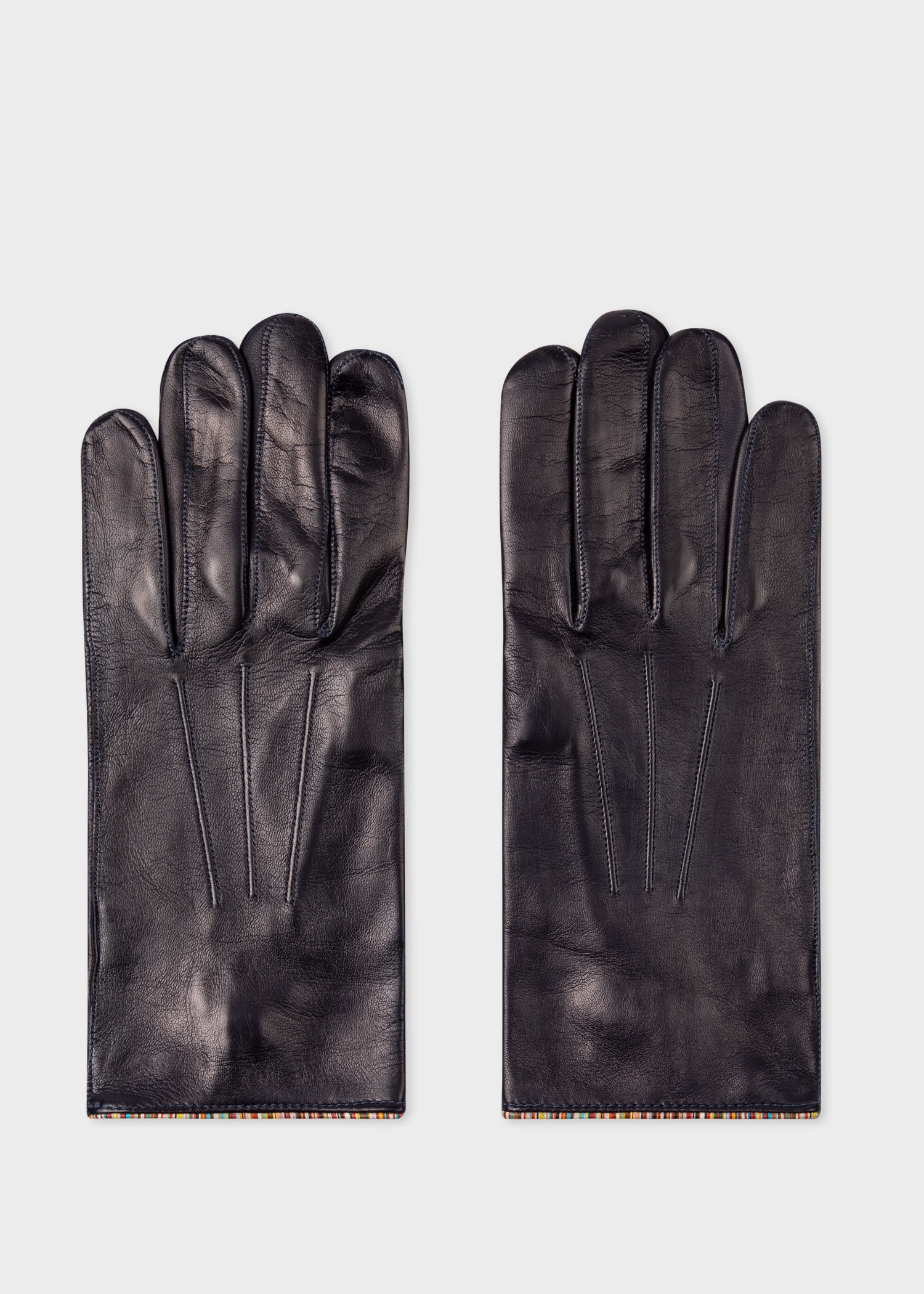 Leather Gloves With 'Signature Stripe' Piping - 1