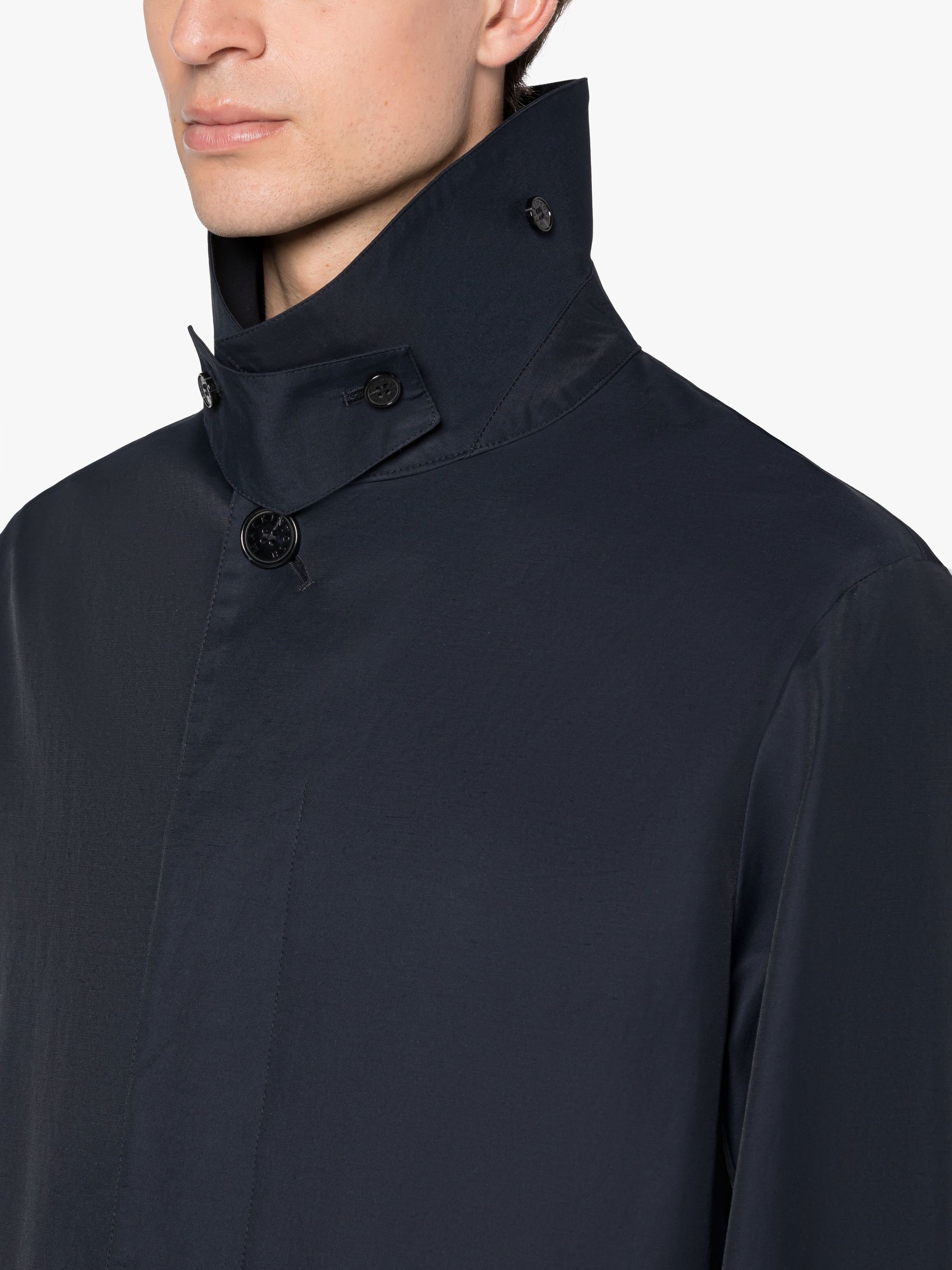A-LINE TORRENTIAL NAVY COTTON BLEND RAINCOAT | GMM-220 - 5