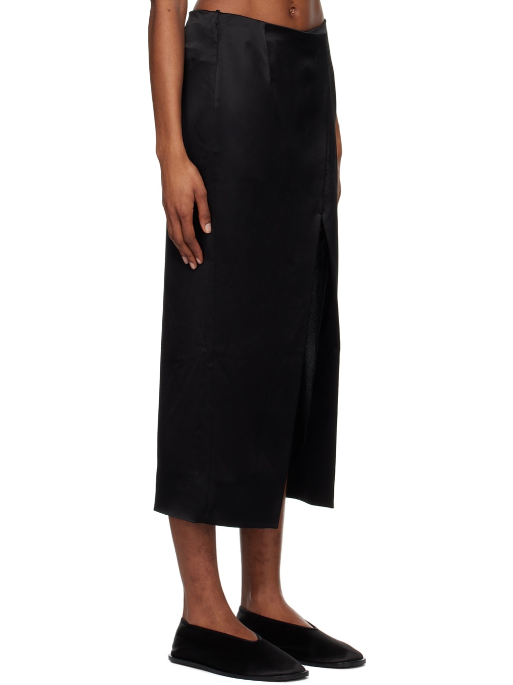 Black Viola Midi Skirt - 2