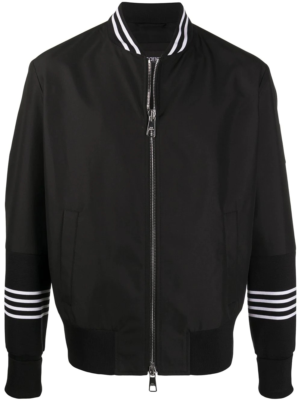 stripe trim bomber jacket - 1